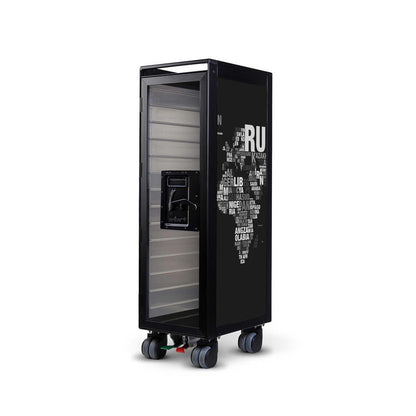 bordbar | classic trolley | OUTER TROLLEY ONLY - black with transparent door