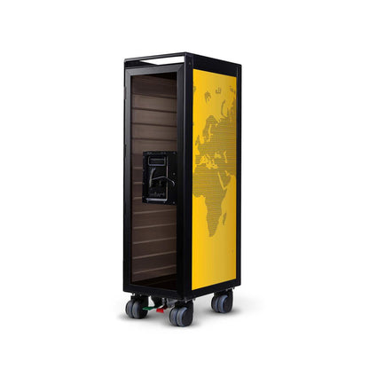 bordbar | classic trolley | OUTER TROLLEY ONLY - black with transparent smoke door