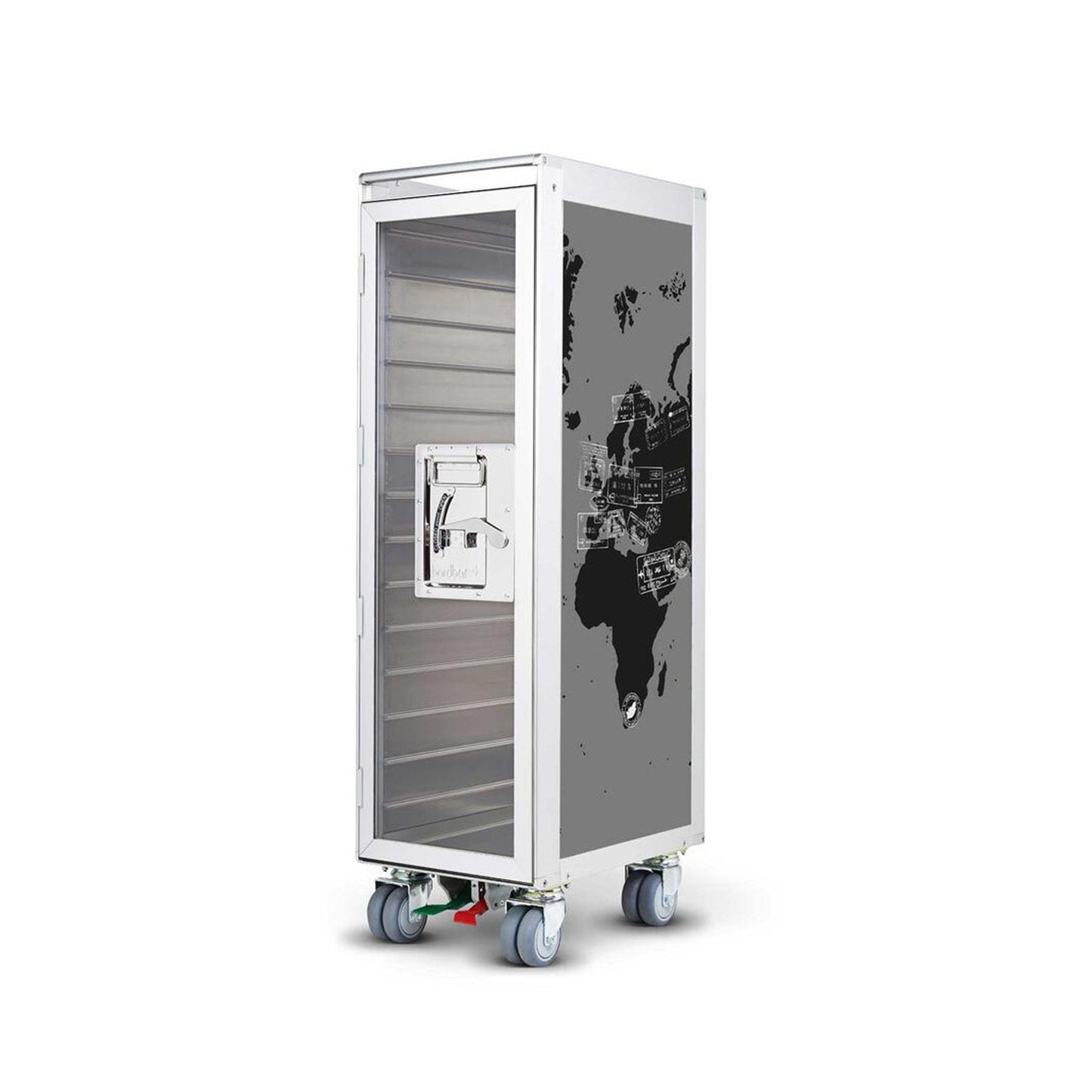 bordbar | classic trolley | OUTER TROLLEY ONLY - aluminium with transparent door