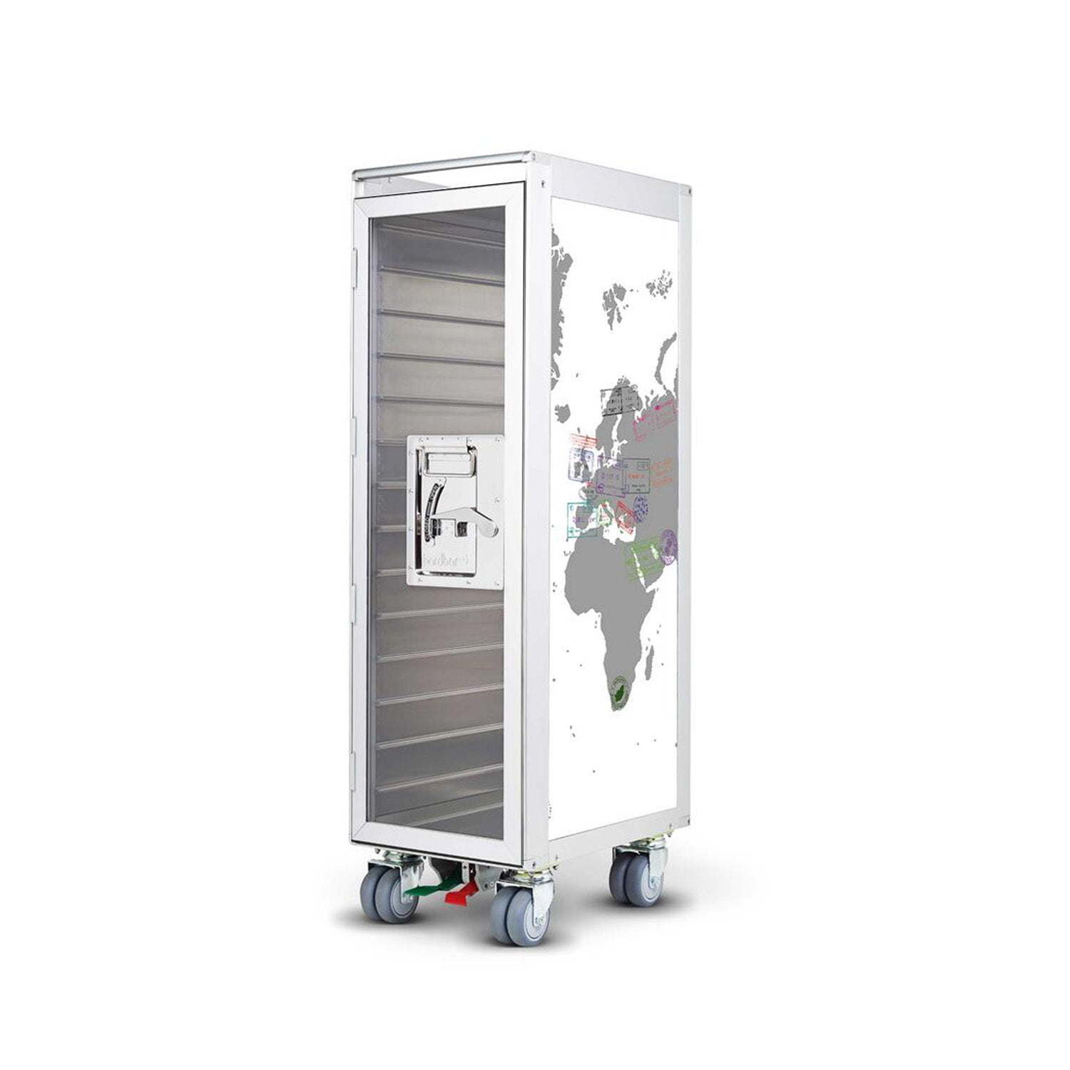 bordbar | classic trolley | OUTER TROLLEY ONLY - aluminium with transparent door
