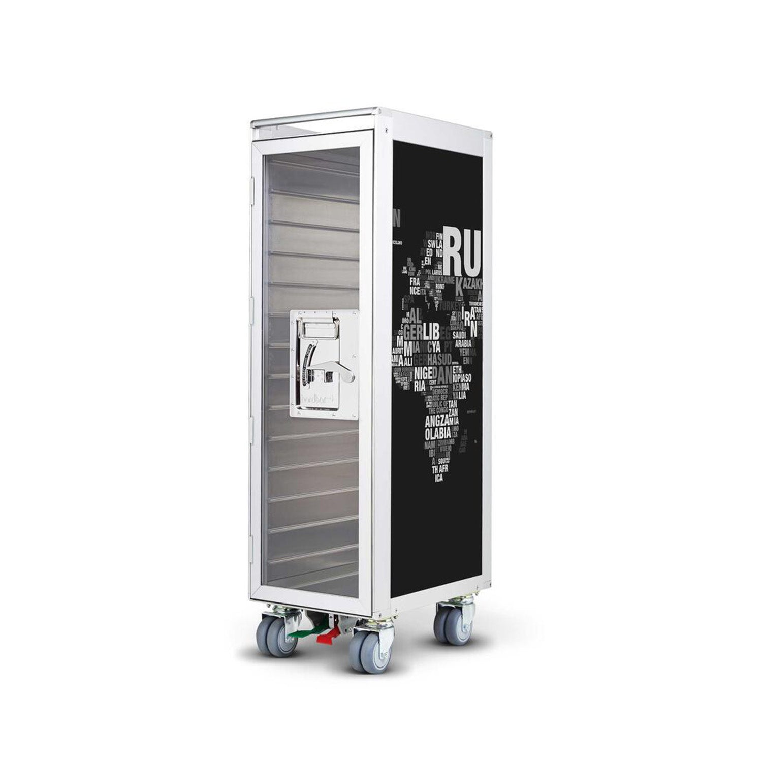 bordbar | classic trolley | OUTER TROLLEY ONLY - aluminium with transparent door