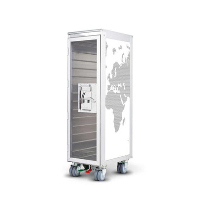 bordbar | classic trolley | OUTER TROLLEY ONLY - aluminium with transparent door