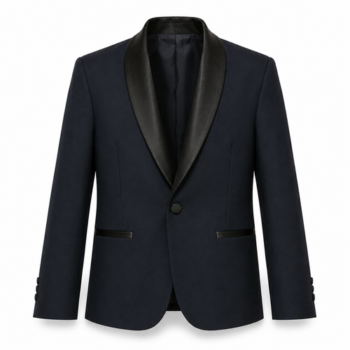Boys Jacket - Max Fine Micro Texture Satin Shawl Lapel Tuxedo Jacket