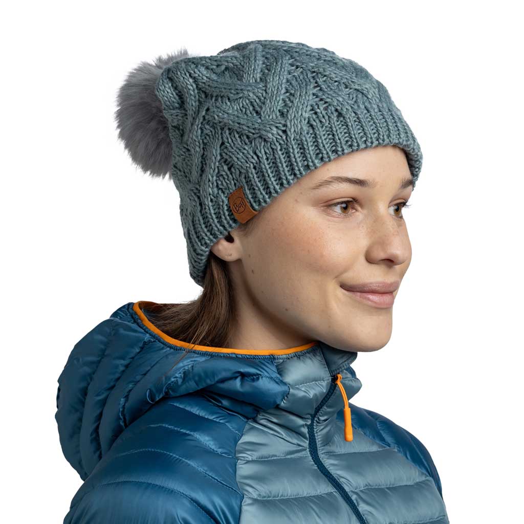 Caryn Knitted Beanie & Fleece Band