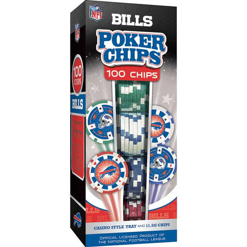 Buffalo Bills 100 Piece Poker Chips General Merchandise TSE Buffalo