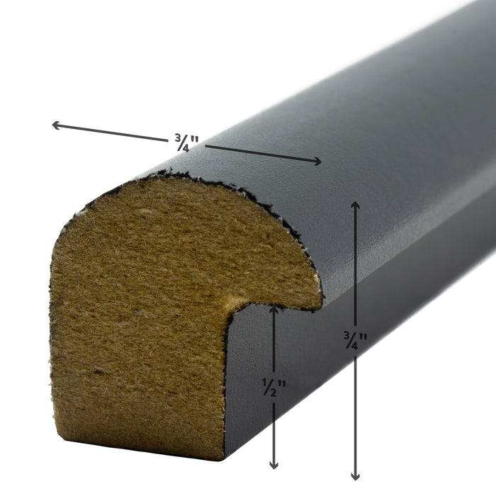 Bullnose .75", Gallery Black Picture Frame