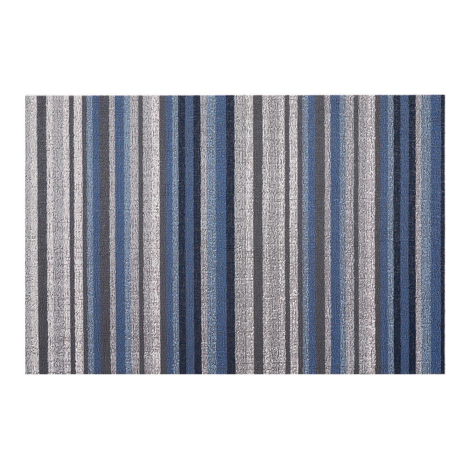 chilewich | shag utility doormat 61x91cm (24x36") | horizon stripe deep sea