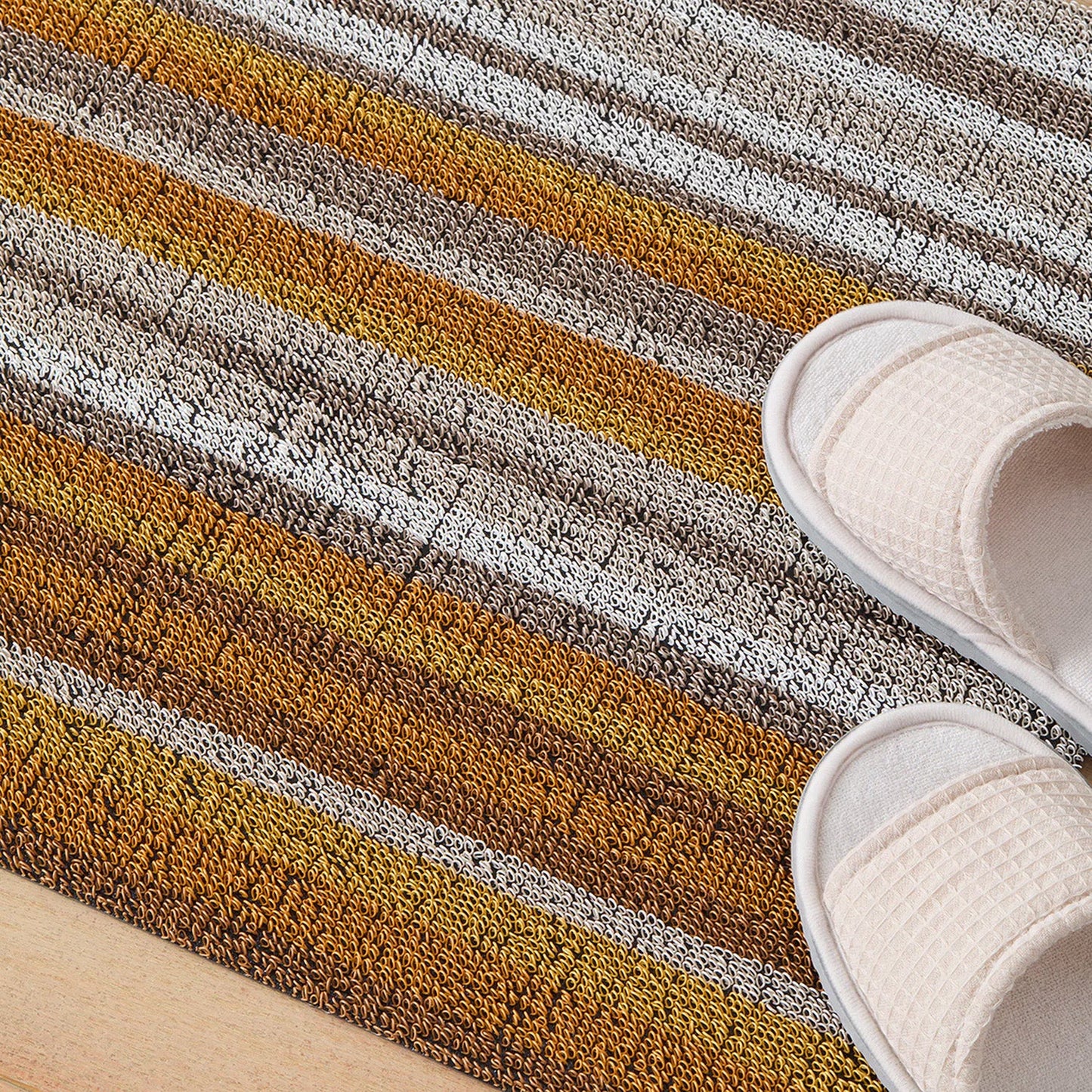 chilewich | shag doormat 46x71cm (18x28") | horizon stripe desert