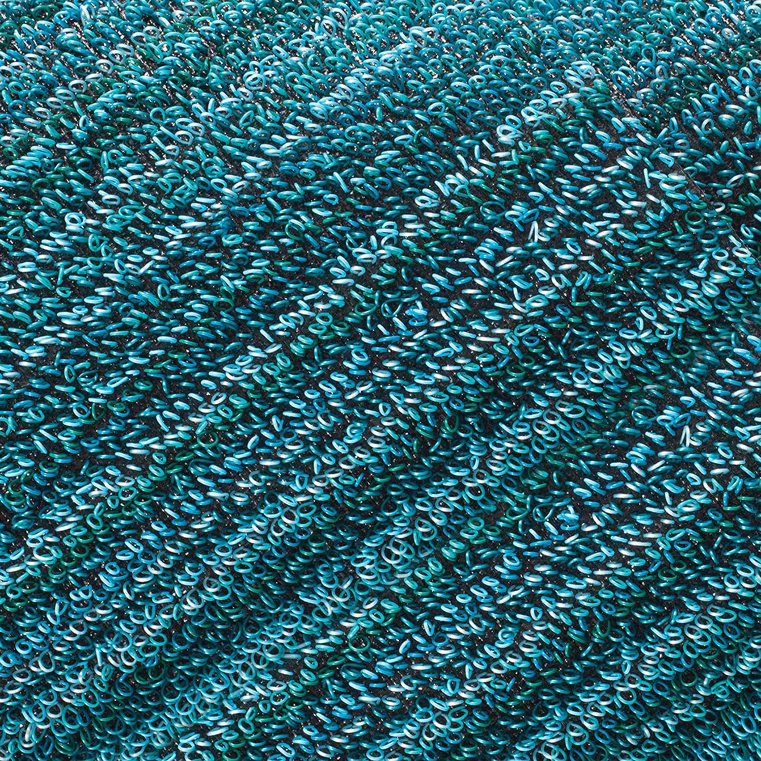 chilewich | shag doormat 46x71cm (18x28") | skinny stripe turquoise