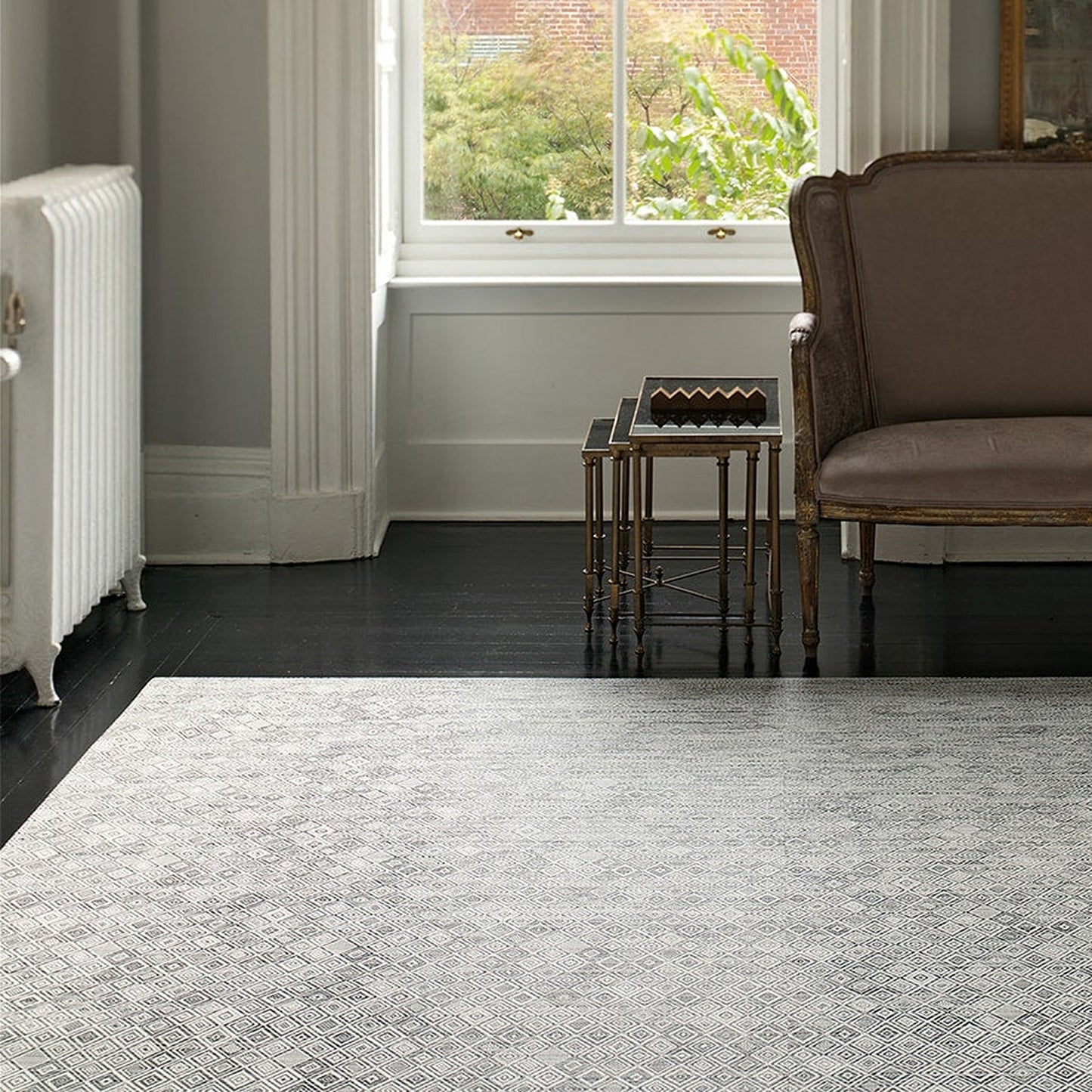 chilewich | woven floormat 59x92cm (23x36") | mosaic black + white