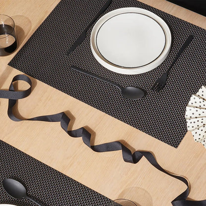 chilewich | placemat rectangle | basketweave carbon