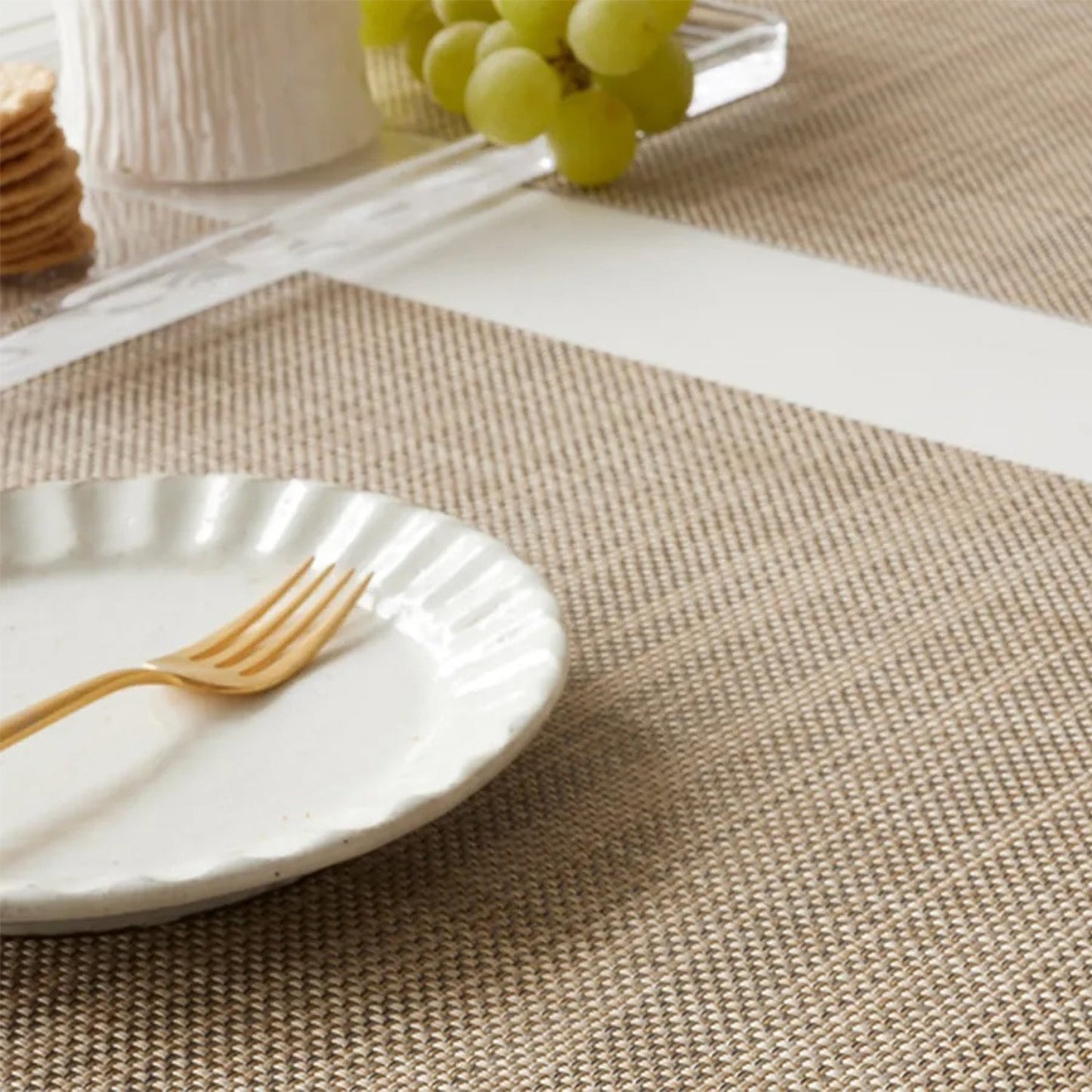 chilewich | placemat rectangle | mini basketweave parchment