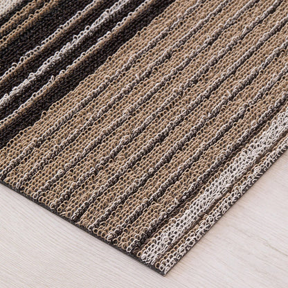 chilewich | shag doormat 46x71cm (18x28") | pleat stripe oyster