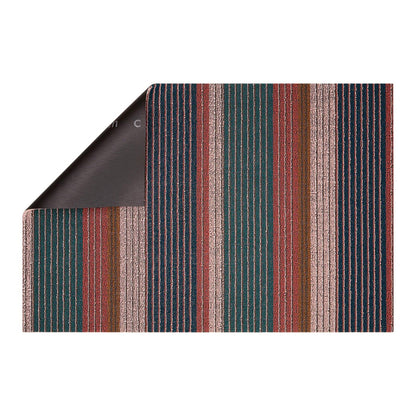 chilewich | shag utility doormat 61x91cm (24x36") | pleat stripe raspberry