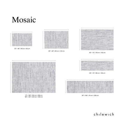 chilewich | woven floormat 89x122cm (35x48") | mosaic blue