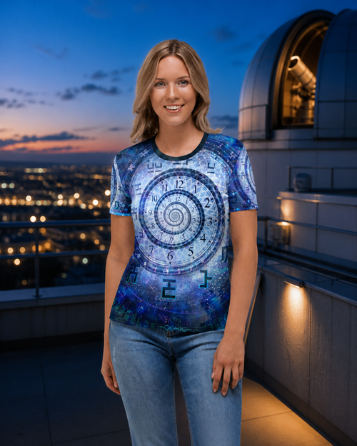 HH approved lifestyle hero — womens-t-shirt-clockwork-cosmos — 2026-08-27-v1