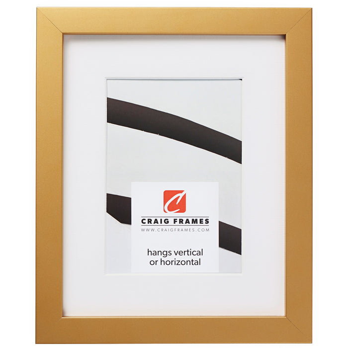 Confetti .875", Matted Gold Picture Frame