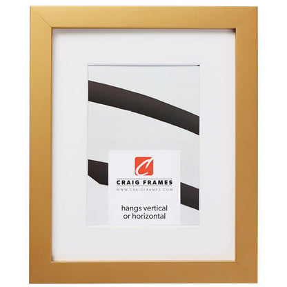 Confetti .875", Matted Gold Picture Frame