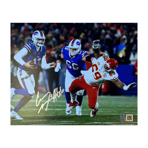 Connor McGovern Signed Blocking for Josh Allen Vs. Chiefs Photo Signed Photos TSE Buffalo