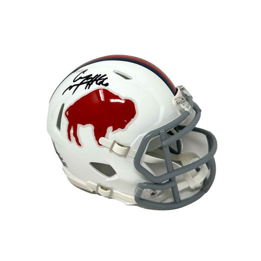 Connor McGovern Signed Buffalo Bills Standing Buffalo Speed Mini Helmet Signed Mini Helmets TSE Buffalo