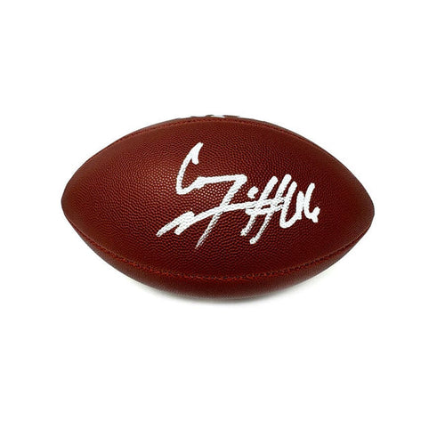 Connor McGovern Signed Wilson Replica Football Signed Footballs TSE Buffalo