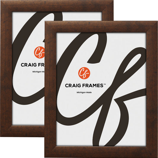 Contemporary 1", Rustic Copper Picture Frames - 2 Piece Set
