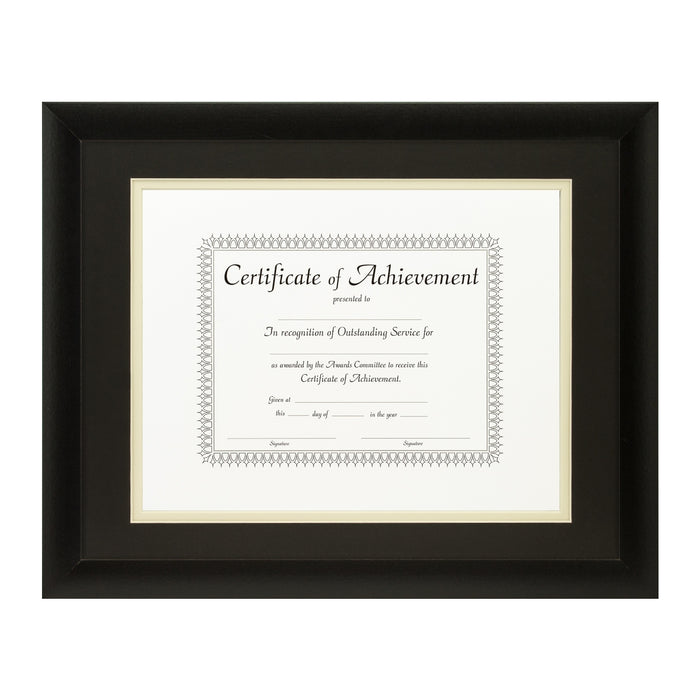 Contemporary Black Document Frame – Black/Papyrus Mat