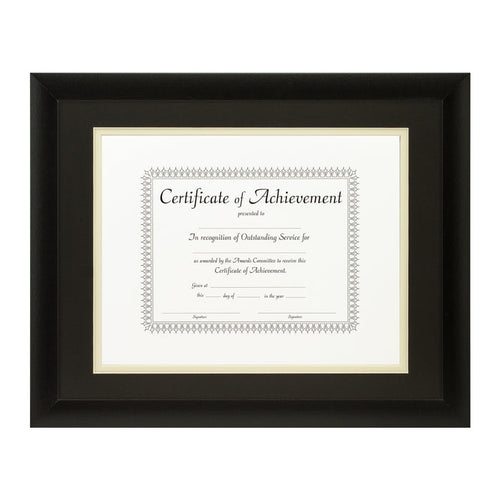 Contemporary Black Document Frame – Black/Papyrus Mat
