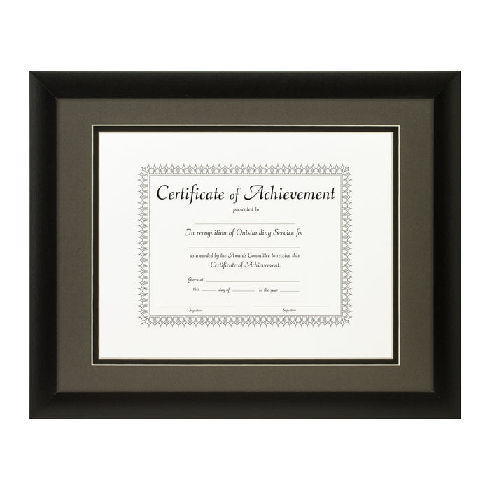 Contemporary Black Document Frame – Cinder/Black Mat