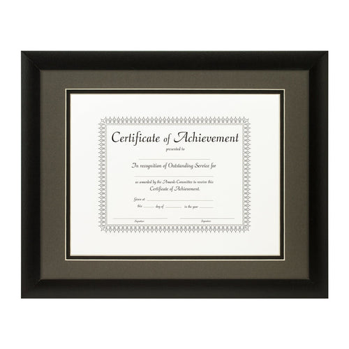 Contemporary Black Document Frame – Cinder/Black Mat