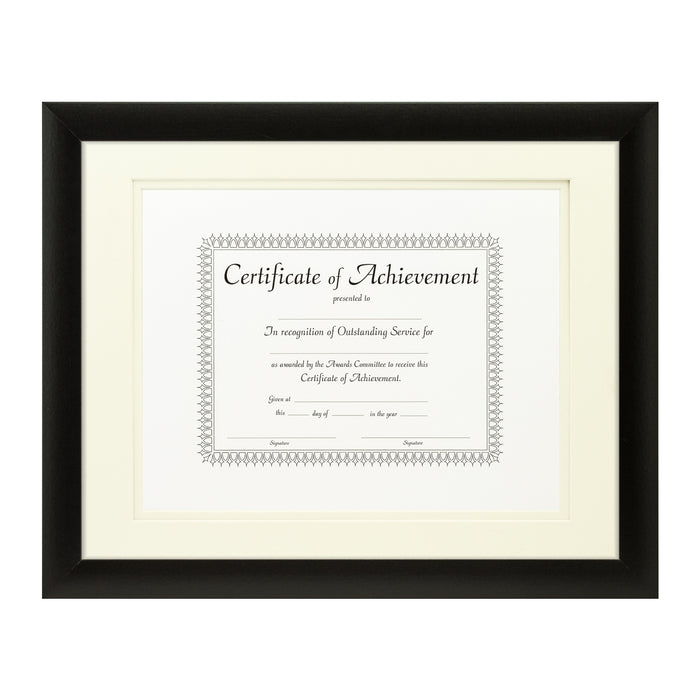 Contemporary Black Document Frame – Papyrus/Papyrus Mat