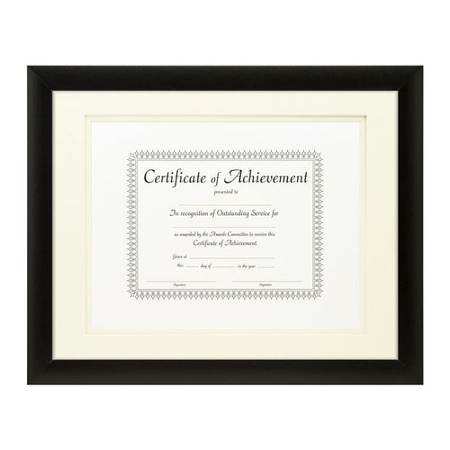 Contemporary Black Document Frame – Papyrus/Papyrus Mat