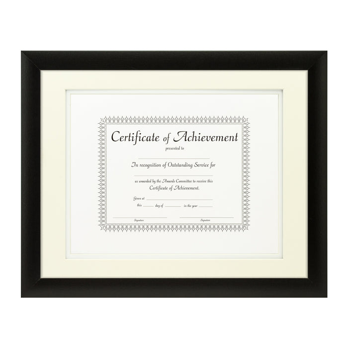 Contemporary Black Document Frame – Papyrus/White Mat