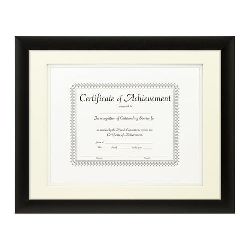 Contemporary Black Document Frame – Papyrus/White Mat