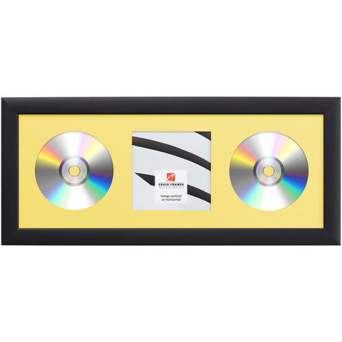 Contemporary Black Double CD Display Frame – Buttercup Mat