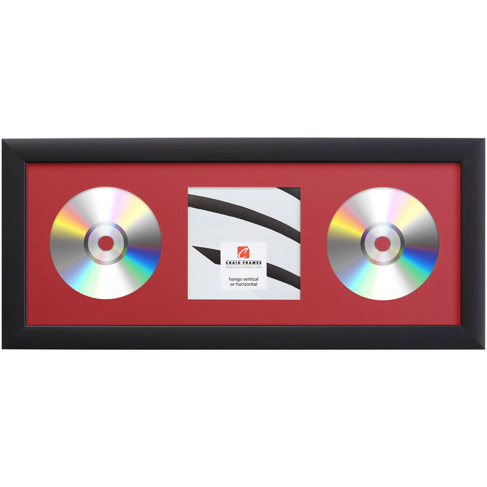 Contemporary Black Double CD Display Frame – Cardinal Mat