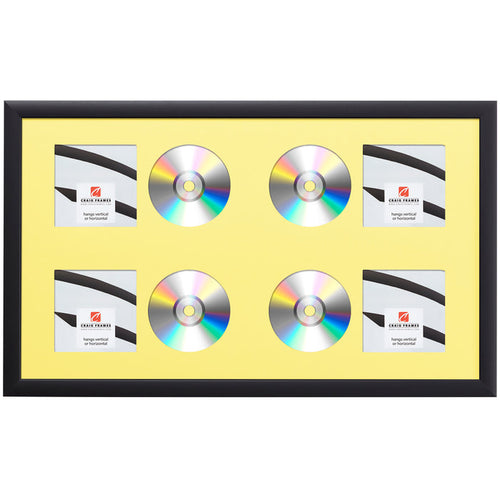 Contemporary Black Four CD Display Frame – Buttercup Mat