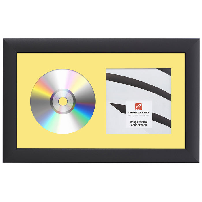 Contemporary Black Single CD Display Frame – Buttercup Mat