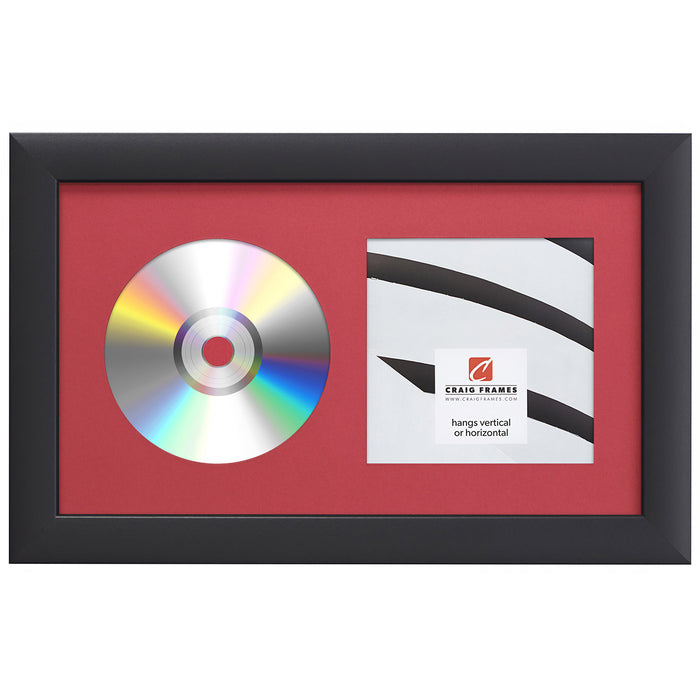 Contemporary Black Single CD Display Frame – Cardinal Mat