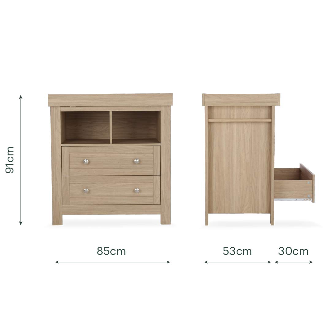 CuddleCo Burford 2pc Set - Oak