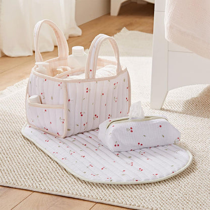 CuddleCo Changing Set - Ditsy Cherry
