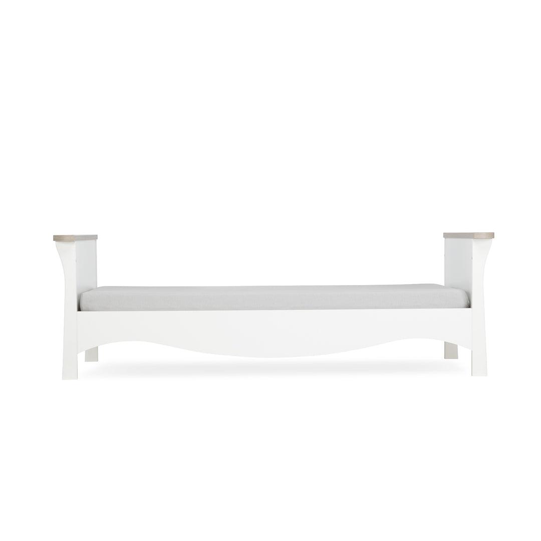 CuddleCo Clara 2 Piece Set 3-Drawer Dresser + Cot Bed  - White/Ash