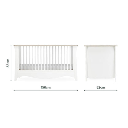 CuddleCo Clara Luxe 3pc Set - White/Ash