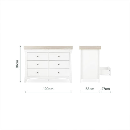 CuddleCo Clara Luxe 3pc Set - White/Ash