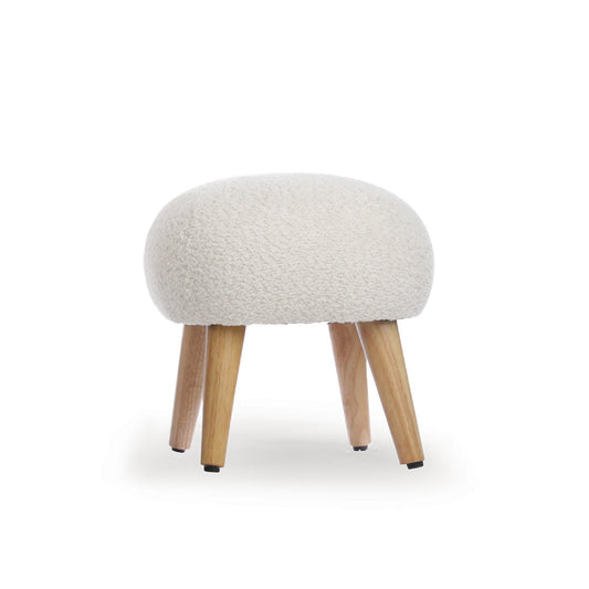 CuddleCo Etta Foot Stool - Boucle Off White