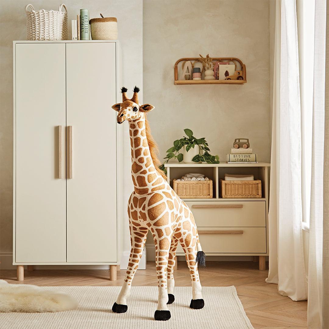 CuddleCo Medium Standing Giraffe Stuffed Animal - Natural