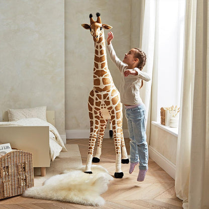 CuddleCo Medium Standing Giraffe Stuffed Animal - Natural