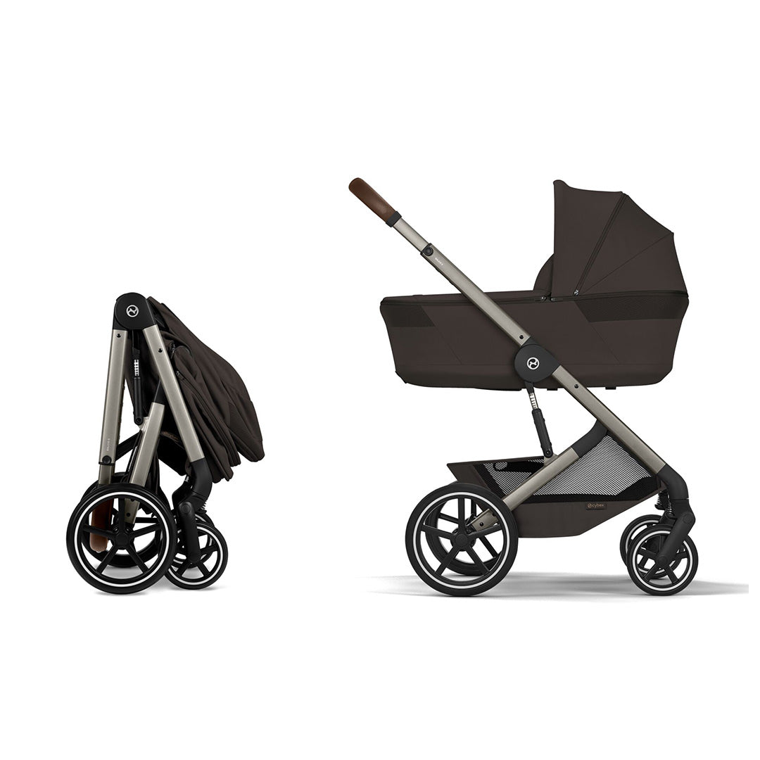 CYBEX Balios S Lux Pushchair + Fold Carry Cot - Chocolate Brown