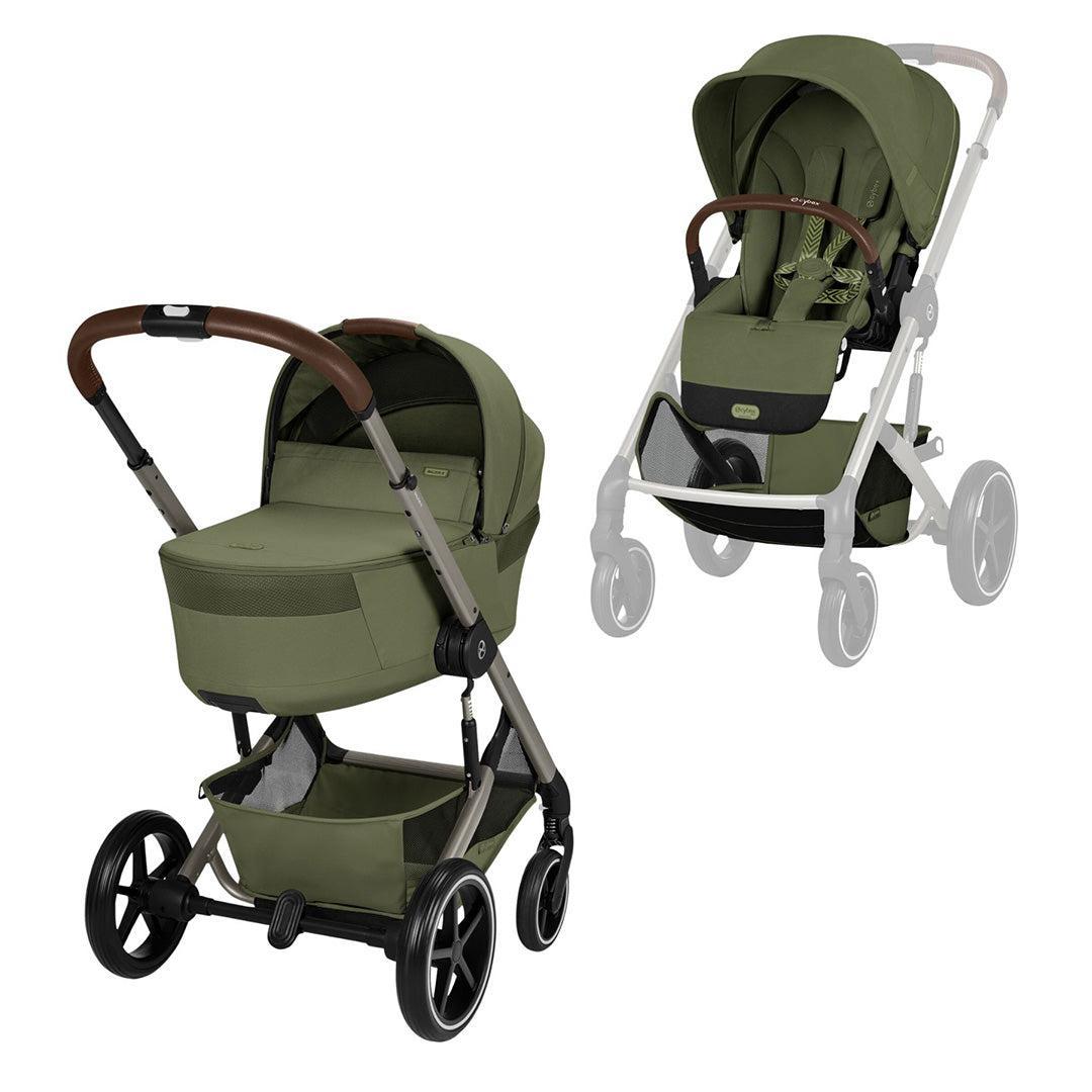 CYBEX Balios S Lux Pushchair + Fold Carry Cot - Moss Green