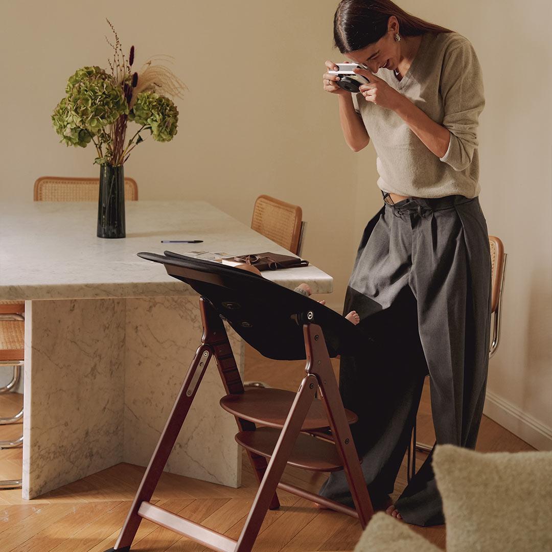 CYBEX Click & Fold 3 In 1 Highchair - Dark Natural